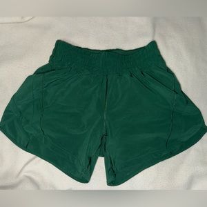 Lululemon Track That Mid-Rise 5” Lined Green Shorts
